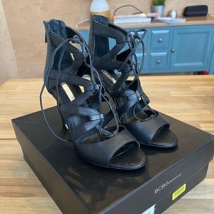 BCBGeneration Carmeena Black Matte Soft Nappa Heels, Size 7.5, Worn Once